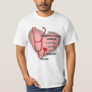 Camiseta Enfermero de cuidado cardíaco en el corazón rojo