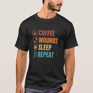 Camiseta Enfermero De Cuidados De Heridas Enfermera Cafeina