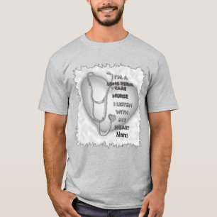 Camiseta Enfermero de cuidados de larga duración y gris