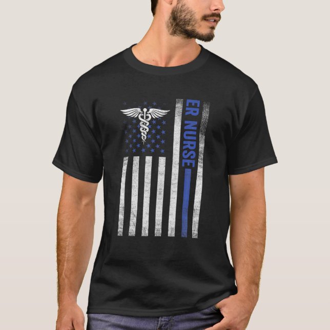 Camiseta Enfermero de emergencia, Médica de enfermería de e (Anverso)