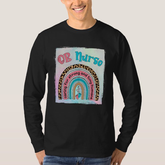 Camiseta Enfermero De Enfermera De Arcoiris Obstetricia De  (Anverso)