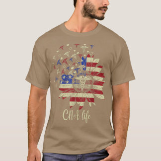 Camiseta Enfermero de enfermería de bandera estadounidense