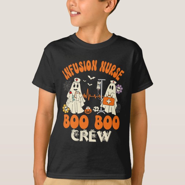 Camiseta Enfermero De Enfermería De Boo De Infusión Costo D (Anverso)