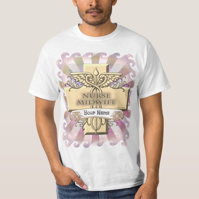 Camiseta Enfermero de enfermería de Cross Caduceus (Anverso)