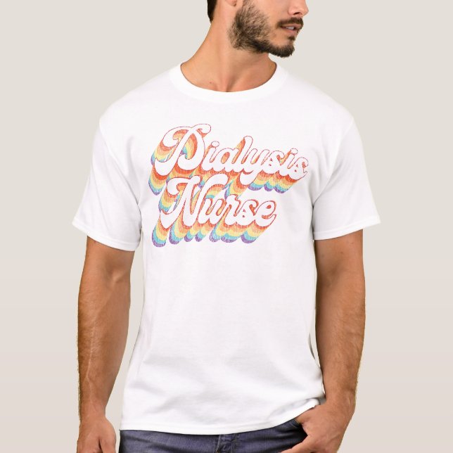 Camiseta Enfermero de enfermería diálisis Enfermera retro c (Anverso)