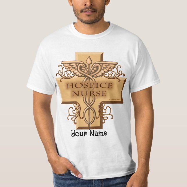 Camiseta Enfermero de hospicio de Cross Caduceus (Anverso)