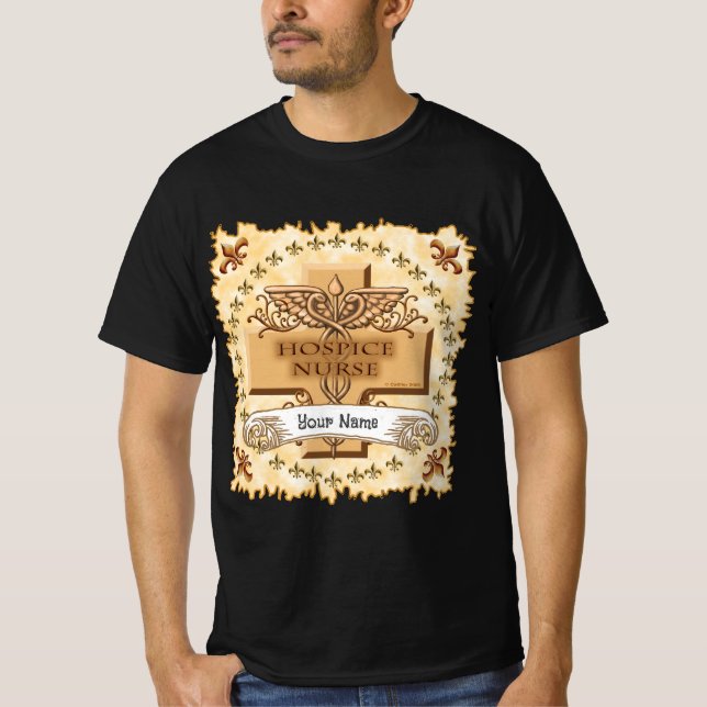 Camiseta Enfermero de hospicio de Cross Caduceus (Anverso)
