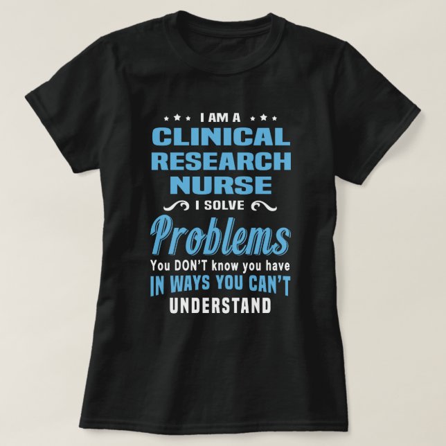 Camiseta Enfermero de investigación clínica (Diseño del anverso)