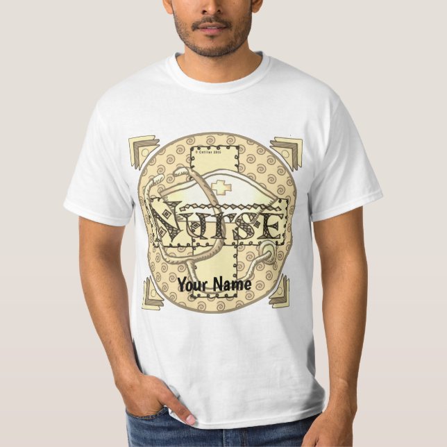 Camiseta Enfermero de letras retro (Anverso)