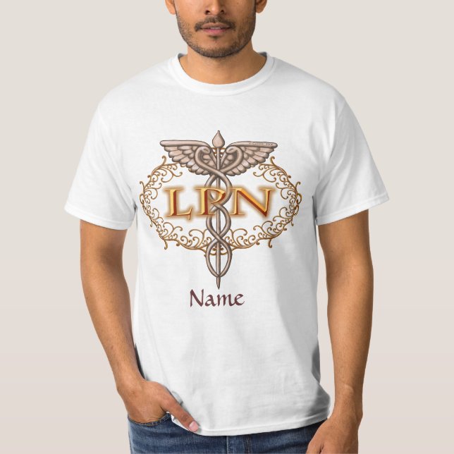 Camiseta Enfermero de Oval Copper Caduceus LPN (Anverso)
