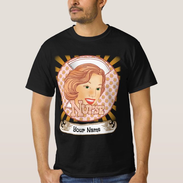Camiseta Enfermero de pelo marrón claro (Anverso)