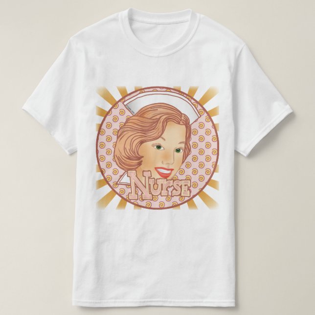Camiseta Enfermero de pelo marrón claro (Diseño del anverso)