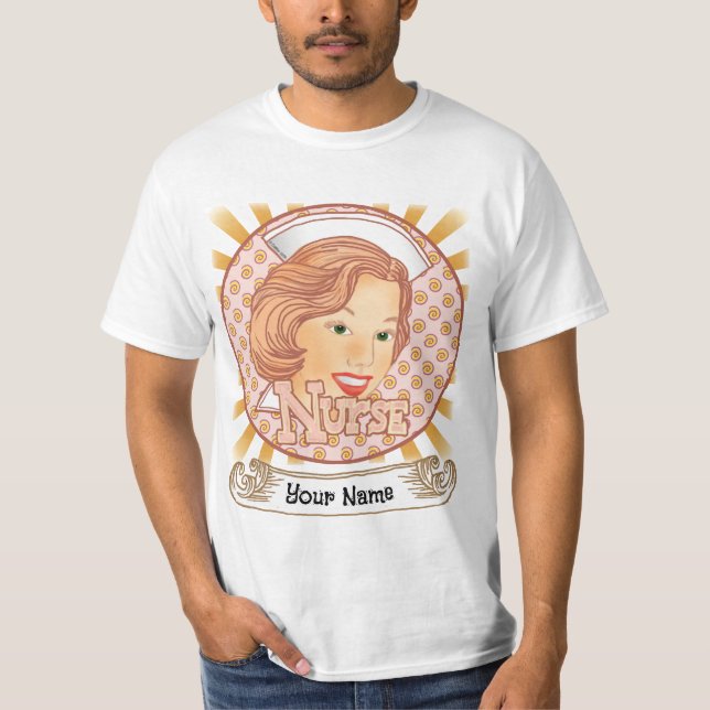 Camiseta Enfermero de pelo marrón claro (Anverso)