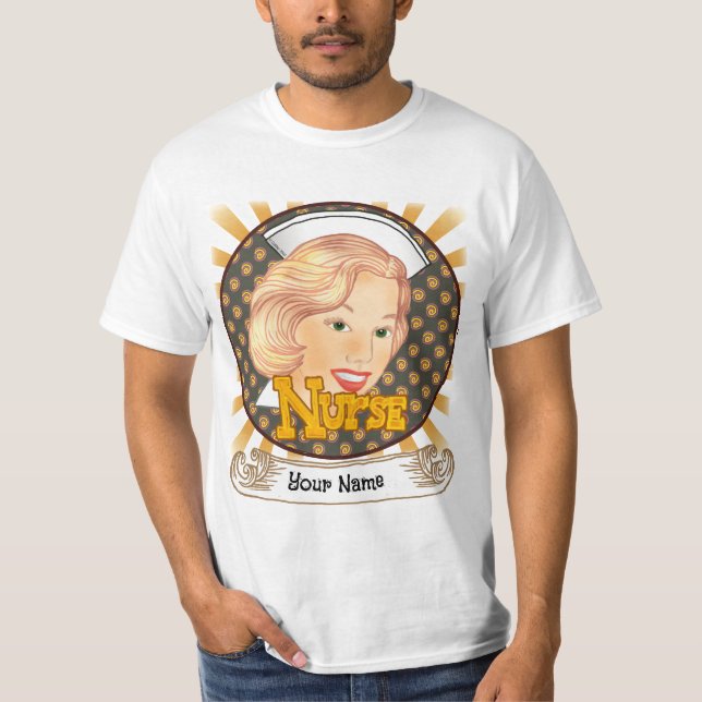 Camiseta Enfermero de pelo rubio (Anverso)
