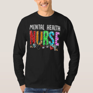 Camiseta Enfermero De Salud Mental Plaid Red Love Heart Ste