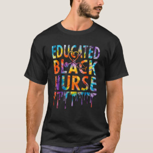 Camiseta Enfermero de tintes de tye educado en historia neg