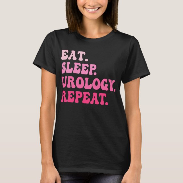 Camiseta Enfermero de uranio para dormir y urología repetid (Anverso)