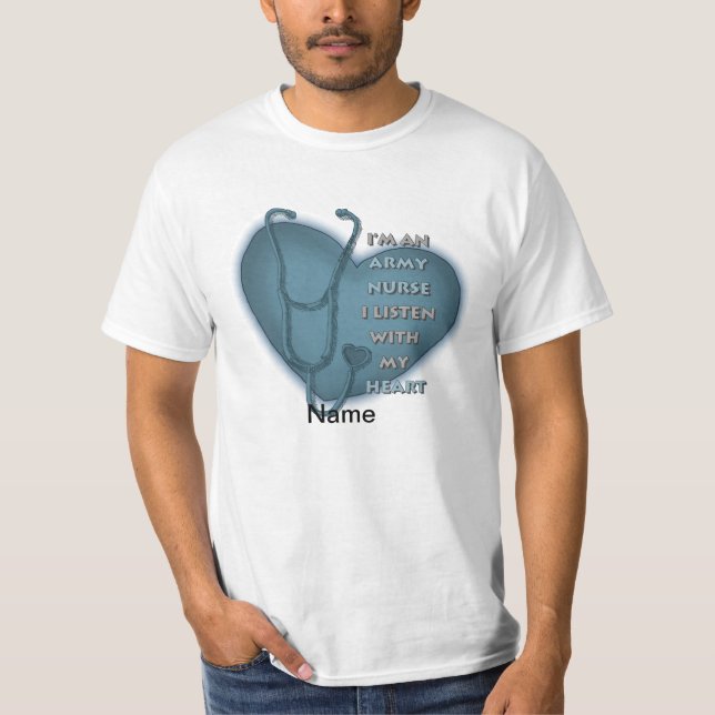 Camiseta Enfermero del Ejército del Corazón Azul (Anverso)