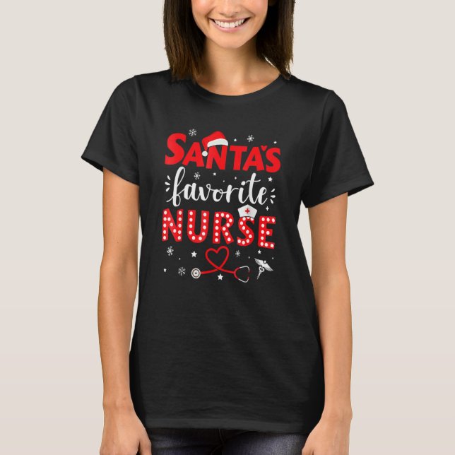 Camiseta Enfermero favorito de Santa navidades en el hospit (Anverso)