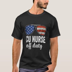 Camiseta Enfermero Icu De Duty Bandera Americana Gafas De S