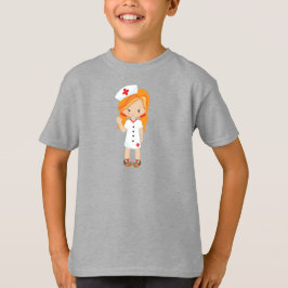Camiseta Enfermero, Medicina, Médica, Chica Cuto, Pelo Nara