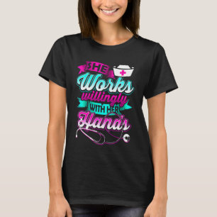 Camiseta Enfermero médico Cuidadora Cuidada Bonito