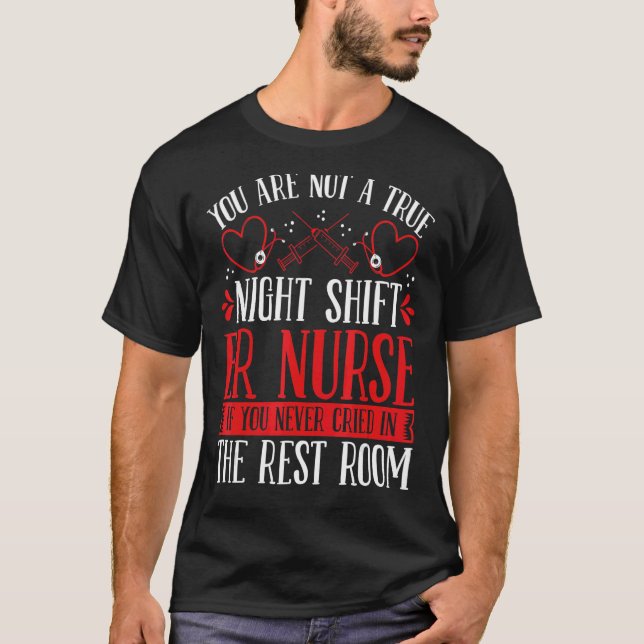 Camiseta Enfermero médico de emergencia por turnos nocturno (Anverso)