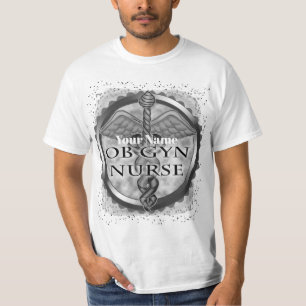 Camiseta Enfermero ObGyn de corazón gris