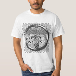 Camiseta Enfermero ObGyn de corazón gris