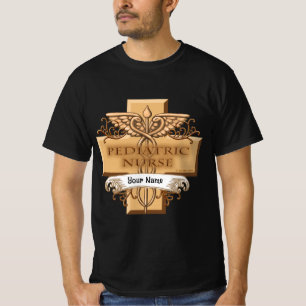 Camiseta Enfermero pediátrico Cross Caduceus
