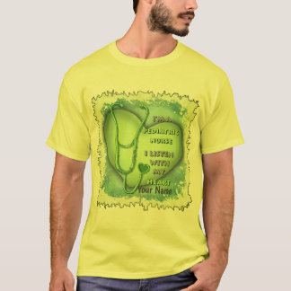 Camiseta Enfermero pediátrico del corazón verde