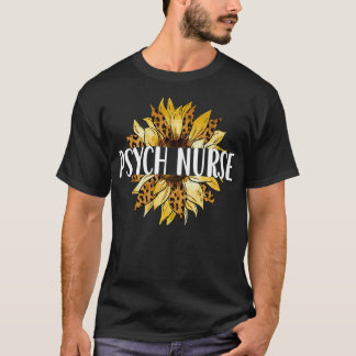 Camiseta Enfermero psiquiátrico de enfermería de flor