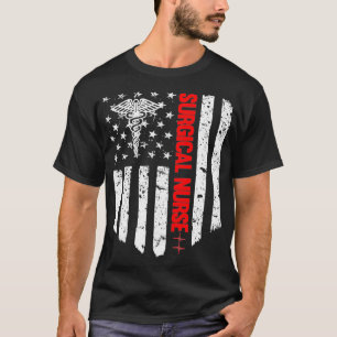 Camiseta Enfermero quirúrgico Bandera estadounidense RN Enf