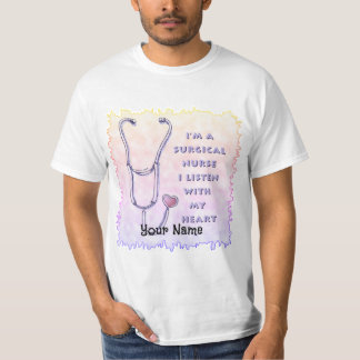 Camiseta Enfermero quirúrgico cardíaco estetioscopio