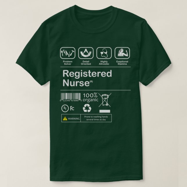 Camiseta Enfermero registrado (Diseño del anverso)