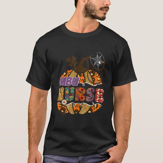 Camiseta Enfermero Stethoscope Enfermería Halloween Calabaz (Anverso)