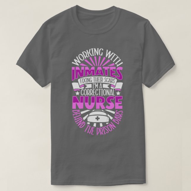 Camiseta Enfermero tras rejas en prisión (Diseño del anverso)