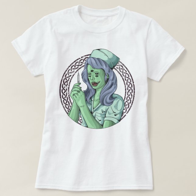 Camiseta Enfermero zombi (Diseño del anverso)