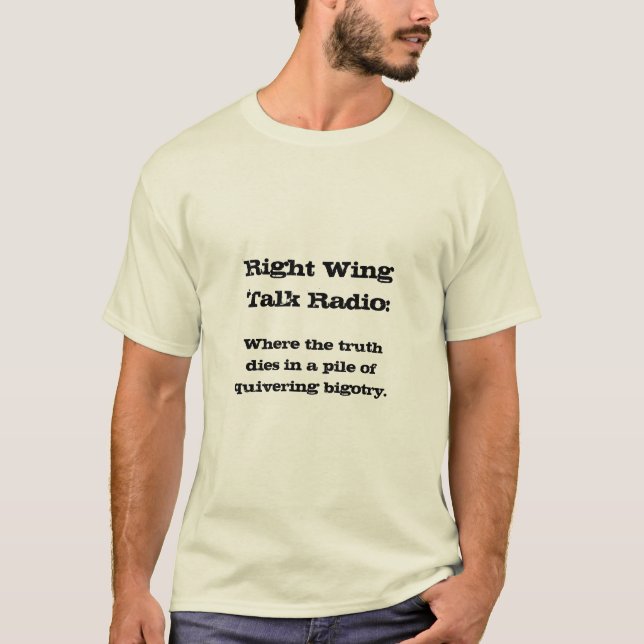 Camiseta ¿Enfermo de la radio de la derecha? (Anverso)