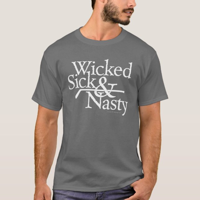 Camiseta Enfermo y desagradable traviesos (Anverso)