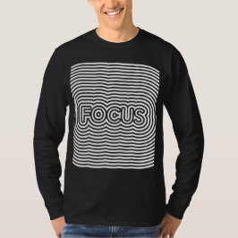 Camiseta Enfocar la ilusión óptica op art líneas blancas
