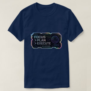 Camiseta Enfócate Planifica Ejecuta Sin Excusas   Motivacio