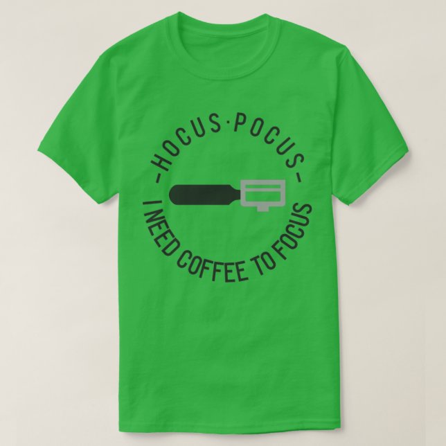 Camiseta Enfoque del café (Diseño del anverso)