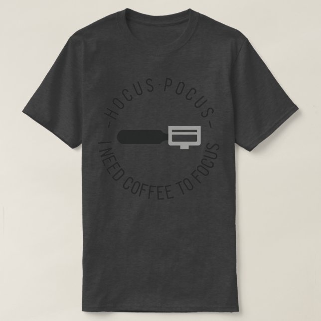 Camiseta Enfoque del café (Diseño del anverso)