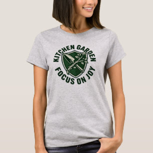 Camiseta Enfoque en Alegría Insignia Vintage Jardín de Coci