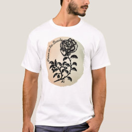 Camiseta Enfoque en la pluma de belleza y el Rosa de algodó