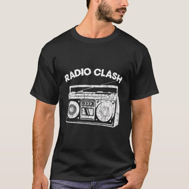 Camiseta Enfrentamiento de radio punk (Anverso)