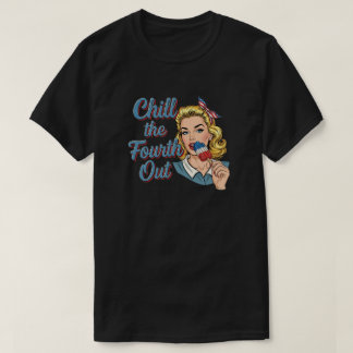 Camiseta Enfría el Cuatro de Julio | Arte Pop Retro para el