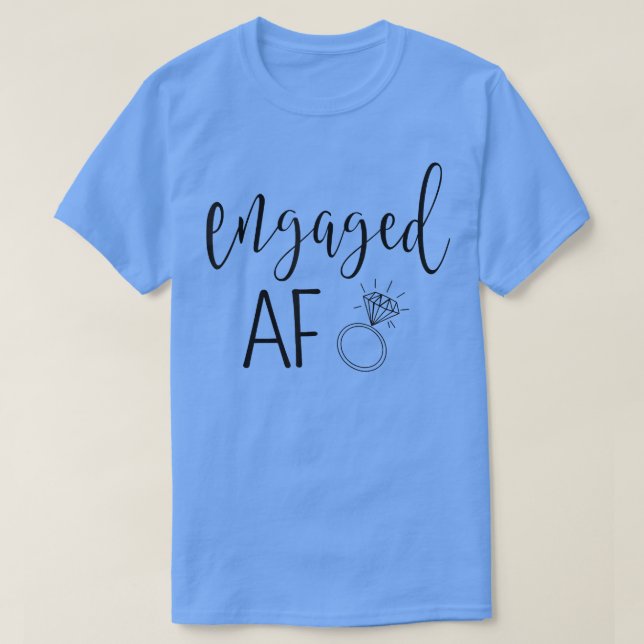 Camiseta Engaged AF Bride To Be Wedding Ring Future Mrs (Diseño del anverso)