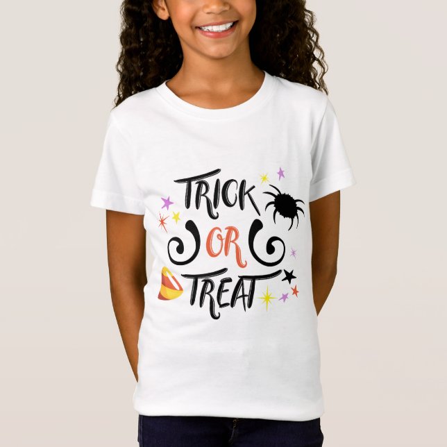 Camiseta engañar o tratar Halloween (Anverso)